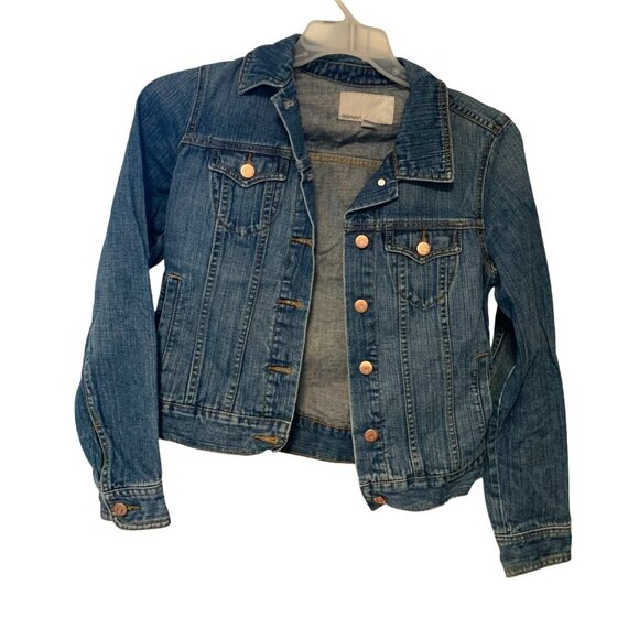 Old Navy Womens Size Small Long Sleeve Button Up Jean Denim Jacket Blue - Picture 1 of 3